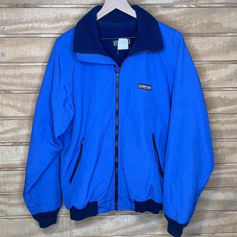 Vintage 90s Lands’ End Squall Jacket Fleece Lined Size: Large
